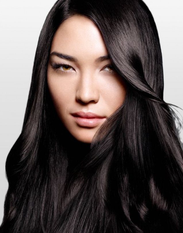 Soft black hair