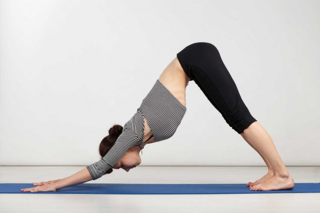 Downward dog yoga